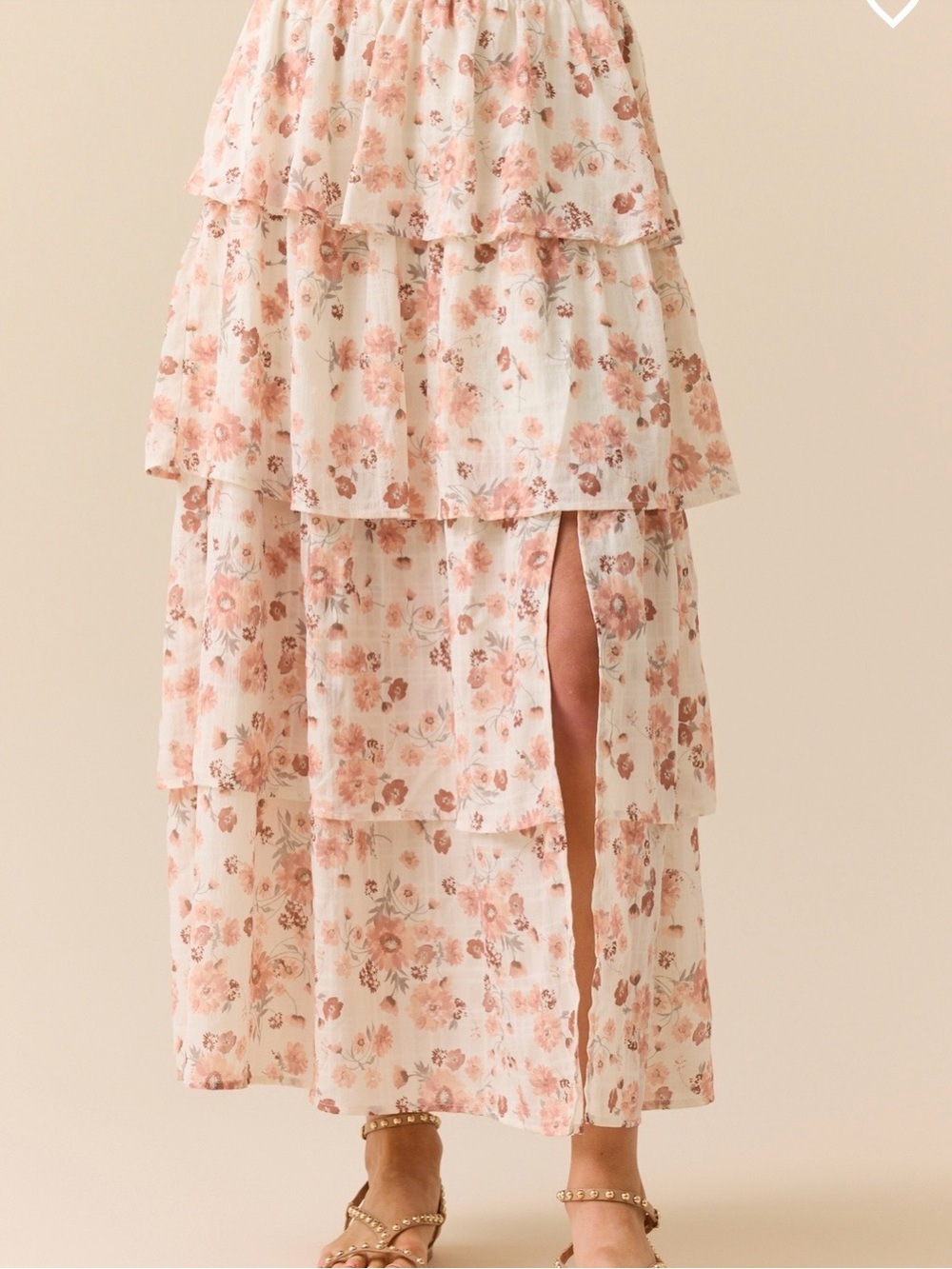 NEW Altar’d State Floral Evara Tiered Midi Skirt Size Large NWT